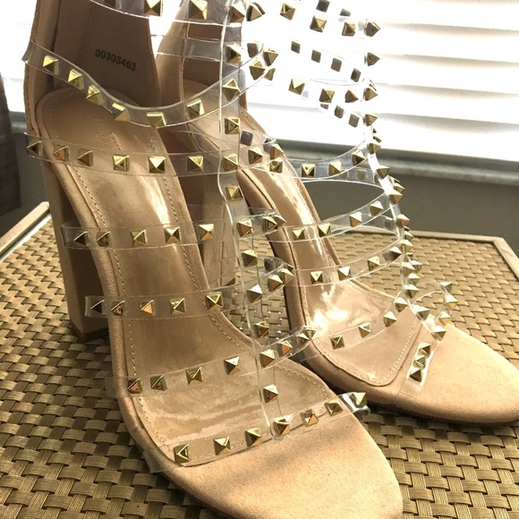 Clear and gold gladiator style heels - Picture 3 of 3